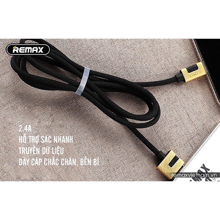 Cáp Sạc Remax RC-089i Dây Vải Sạc Nhanh. Dây Sạc Remax Rc 089i Dòng 2.4A Dây Dài 1M, Độ Bền Cao. Bảo Hành 12 Tháng