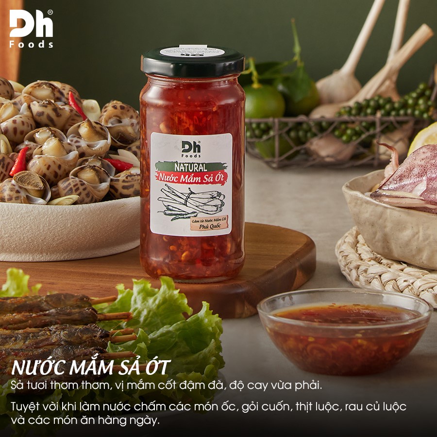 Nước mắm sả ớt Natural Dh Foods nước chấm, nêm 200ml