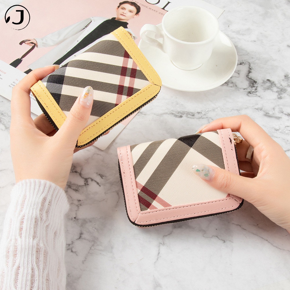 Ví Đựng Thẻ Bằng Da Mini Cầm Tay Nhiều Ngăn Thời Trang Cho Nữ