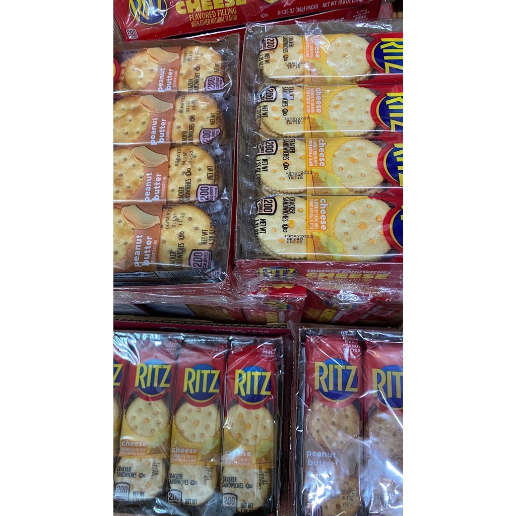 Bánh Ritz Cheese và Peanut Butter của Mỹ lốc 8 gói