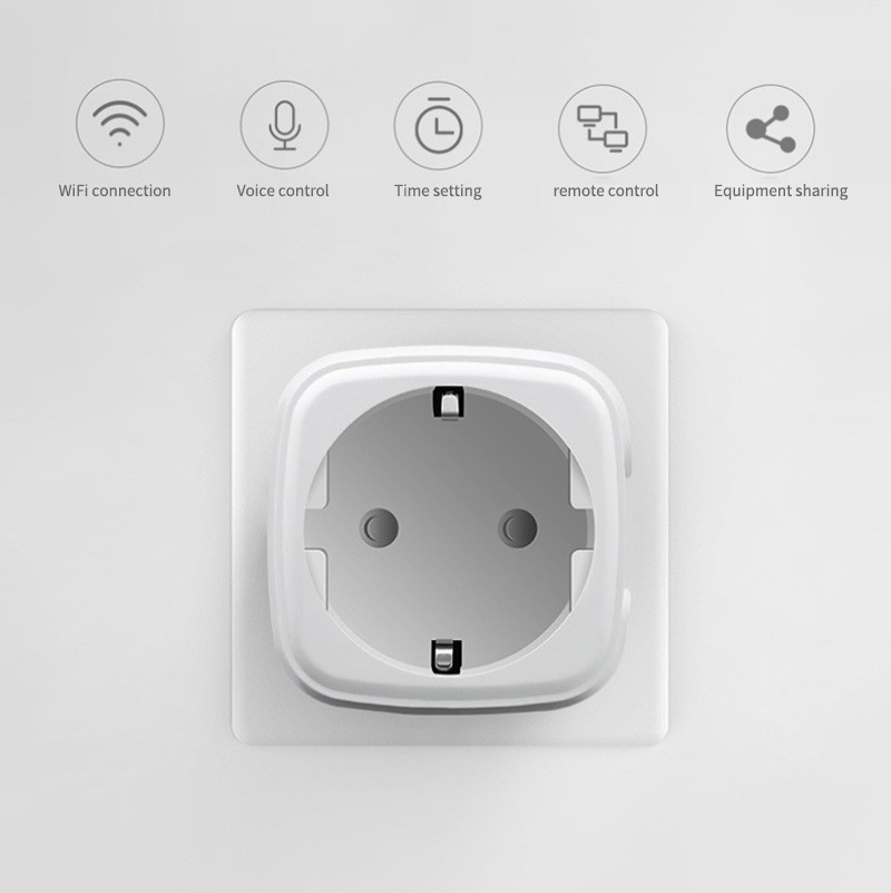 【Ready Stock】 Wifi Smart Socket US/EU 100-240V Remote Control Smart Socket For Apple HomeKit APP Monitoring 【Veel】