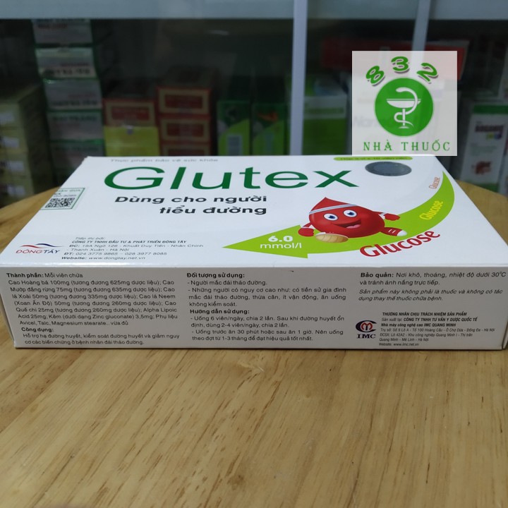 Glutex giảm và ổn định lượng đường huyết an toàn