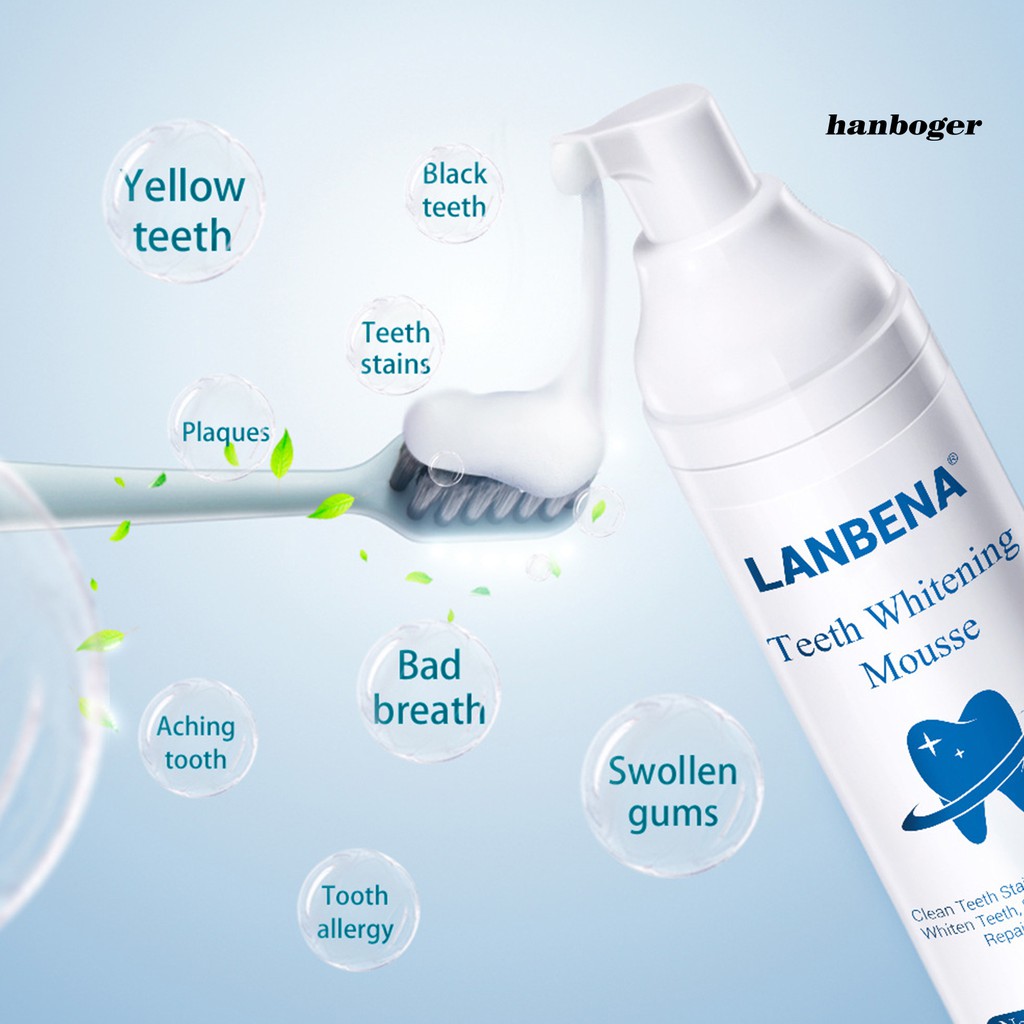 (Hàng Mới Về) Kem Đánh Răng Tạo Bọt Làm Trắng Răng Lanbena