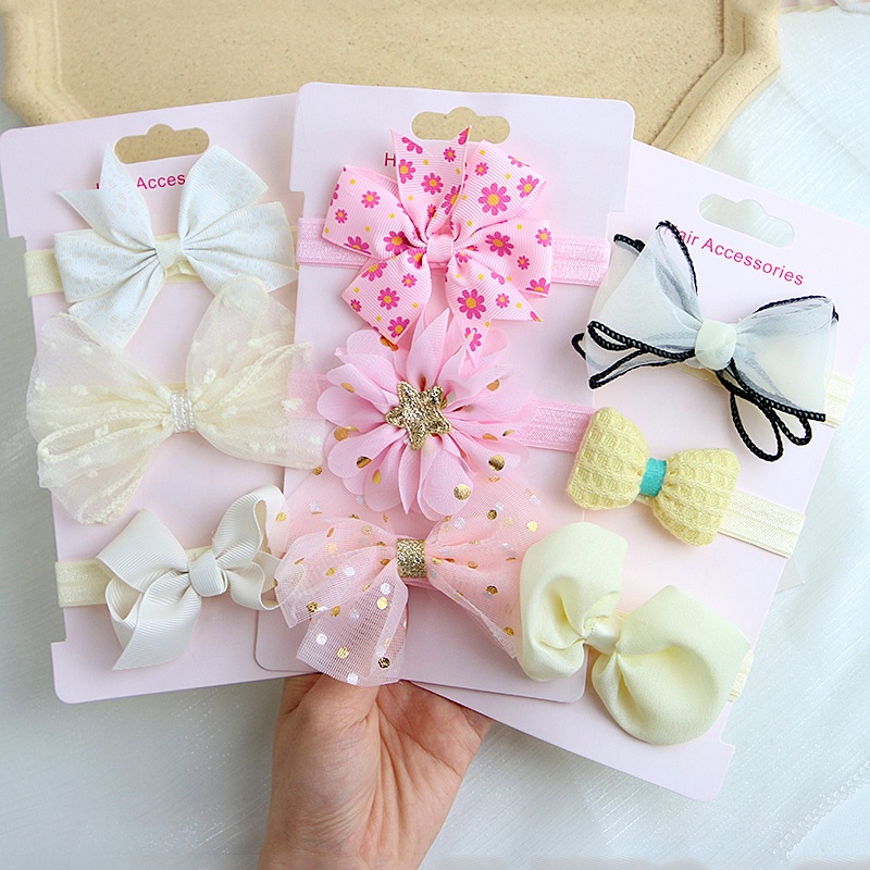 Set 3 Băng Đô Nơ Dễ Thương Cho Bé Gái