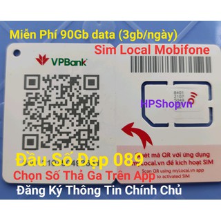 Sim Local 4G siêu Data 90Gb - Sóng Mobifone (Miễn phí tháng đầu tiên) Không Giới Hạn DATA Sim Local