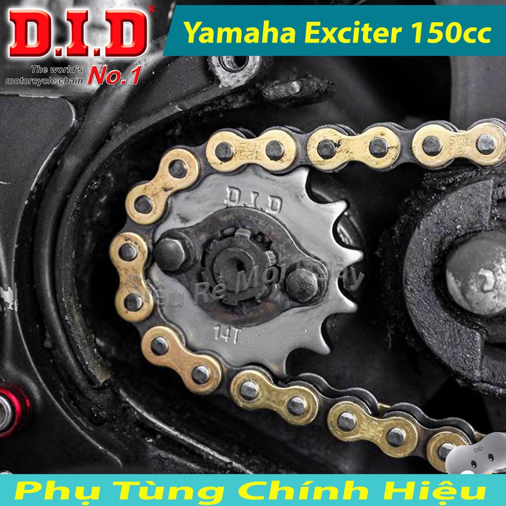 Bộ Nhông Sên Dĩa DID Yamaha Exciter 150cc Sên DID 10Ly Sên Vàng Thái Lan