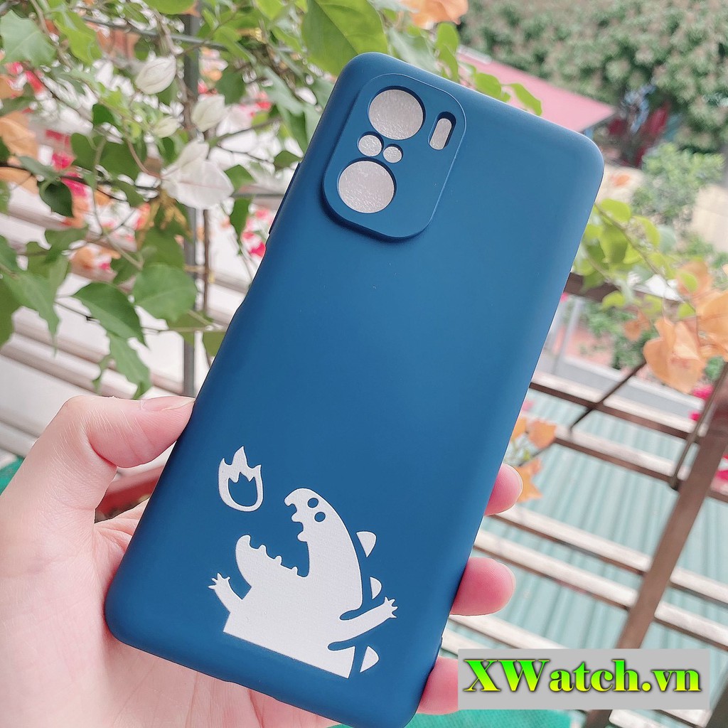Ốp lưng chống bẩn cao cấp logo khủng long Redmi K40 / K40 pro / F3 K20 K20 pro K30 K30 pro M11 lite Mi 12 lite