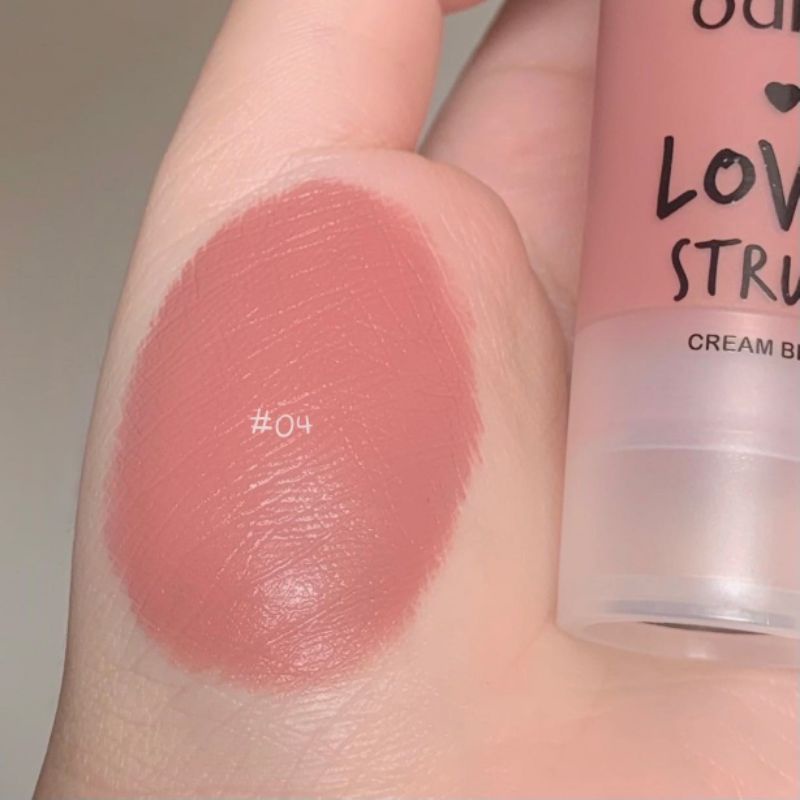 Má hồng dạng kem ODBO Love Struct Cream Blush lì mịn waterproof mỏng nhẹ tự nhiên - Thái Lan