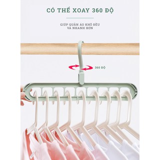Móc nhựa có 9 lỗ - móc treo quần áo