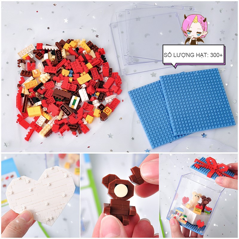 &lt;24h Lô hàng&gt;W&amp;G  Món quà sinh nhật bánh kem lắp ráp đồ chơi trang trí