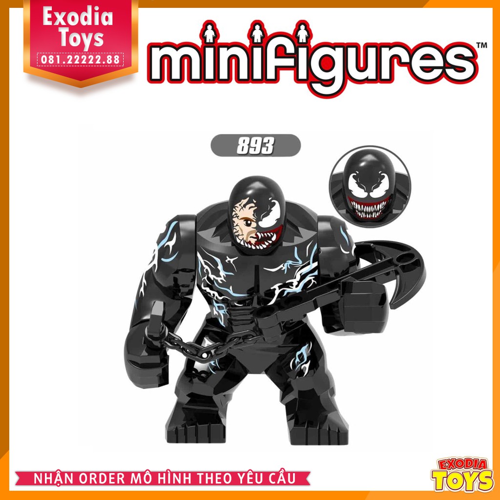 Xếp hình Bigfigure Marvel siêu anh hùng Venom - Đồ chơi lắp ghép sáng tạo - X893