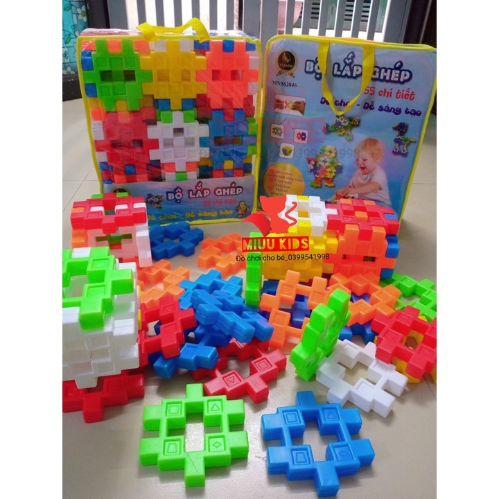 (Miếng Ghép Size Đại)Xếp Hình 55 Mảnh Ghép Cho Bé Rèn Luyện Trí Thông Minh  Hàng Việt Nam