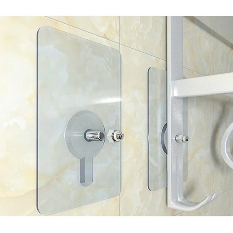 Miếng dán tường ốc vít cường lực giúp gắn giá kệ không cần khoan tường | BigBuy360 - bigbuy360.vn