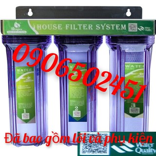 Bộ lọc nước sinh hoạt gia đình, bộ lọc thô 3 cấp 10 inch chuẩn
