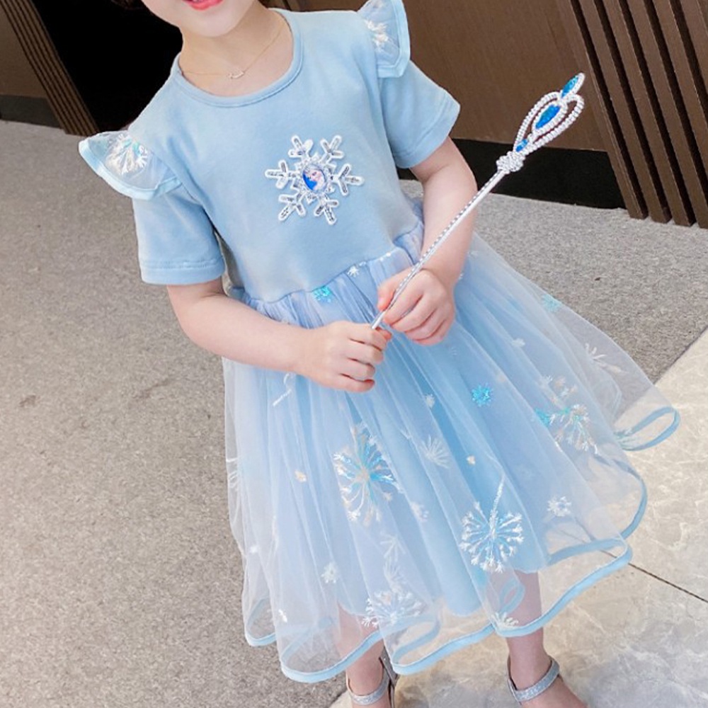 Đầm Công Chúa Phối Ren Dễ Thương Cho Bé Gái