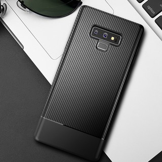 Ốp điện thoại silicon họa tiết vân sợi carbon cho Samsung Galaxy Note 9 Note10 Note 10+ Plus S8+ Plus S9 + Plus
