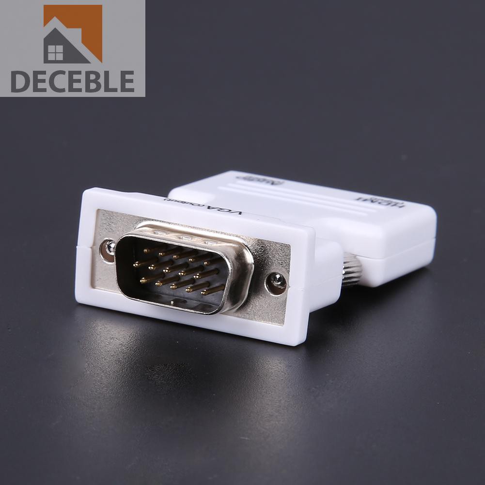 Bộ Chuyển Đổi Hdmi Cái Sang Vga Đực Với Đầu Âm Thanh Hỗ Trợ 1080p