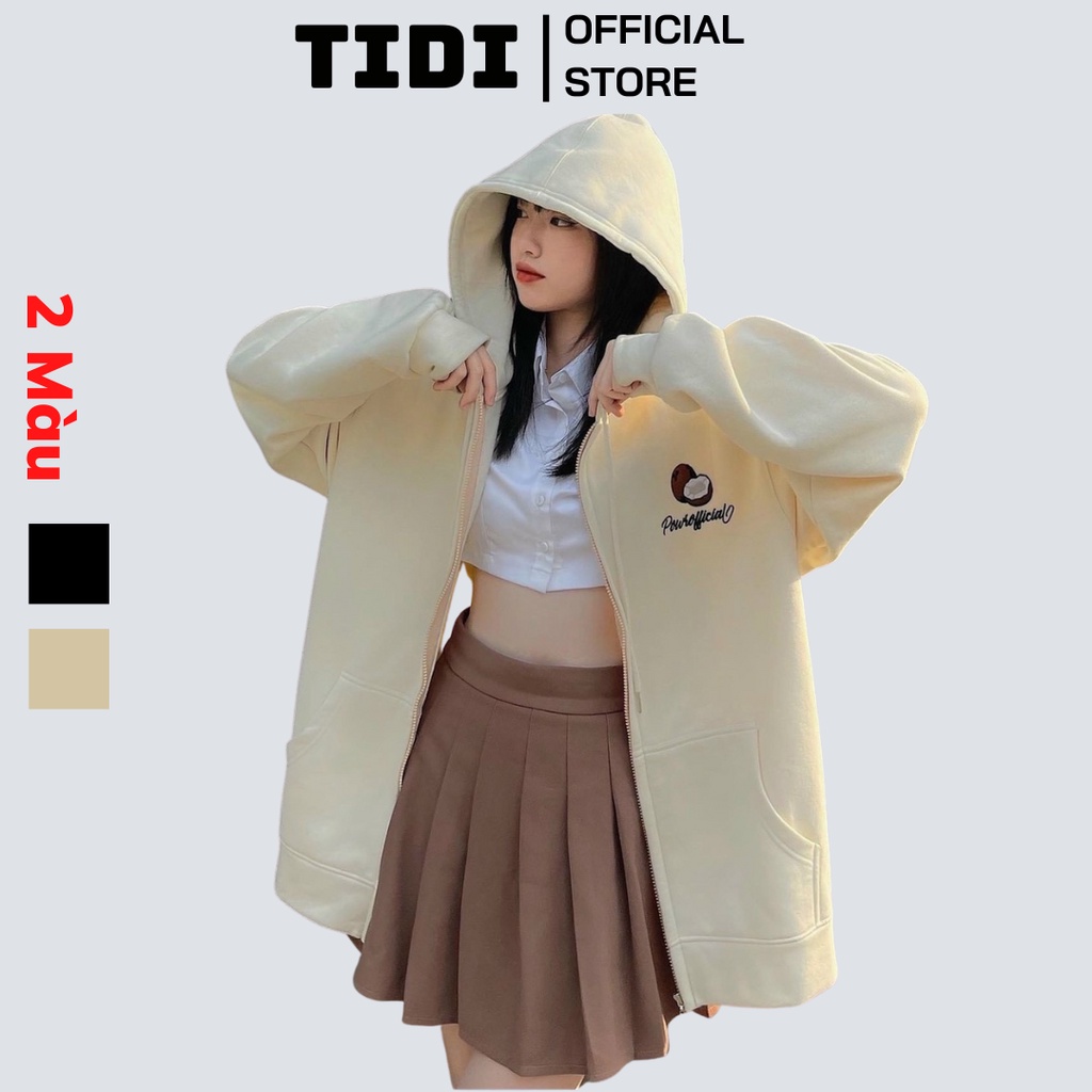 Áo khoác hoodie nỉ unisex nam nữ mũ to dày dặn có dây kéo JKN11