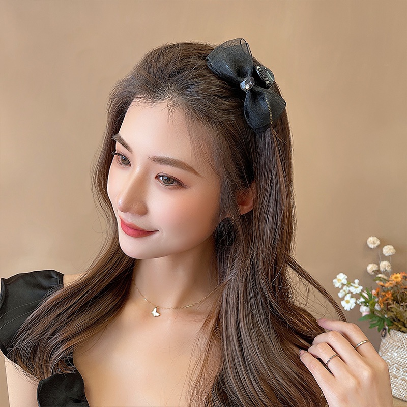 Kẹp Tóc Nơ Bướm Đính Đá Thời Trang Hàn Quốc
