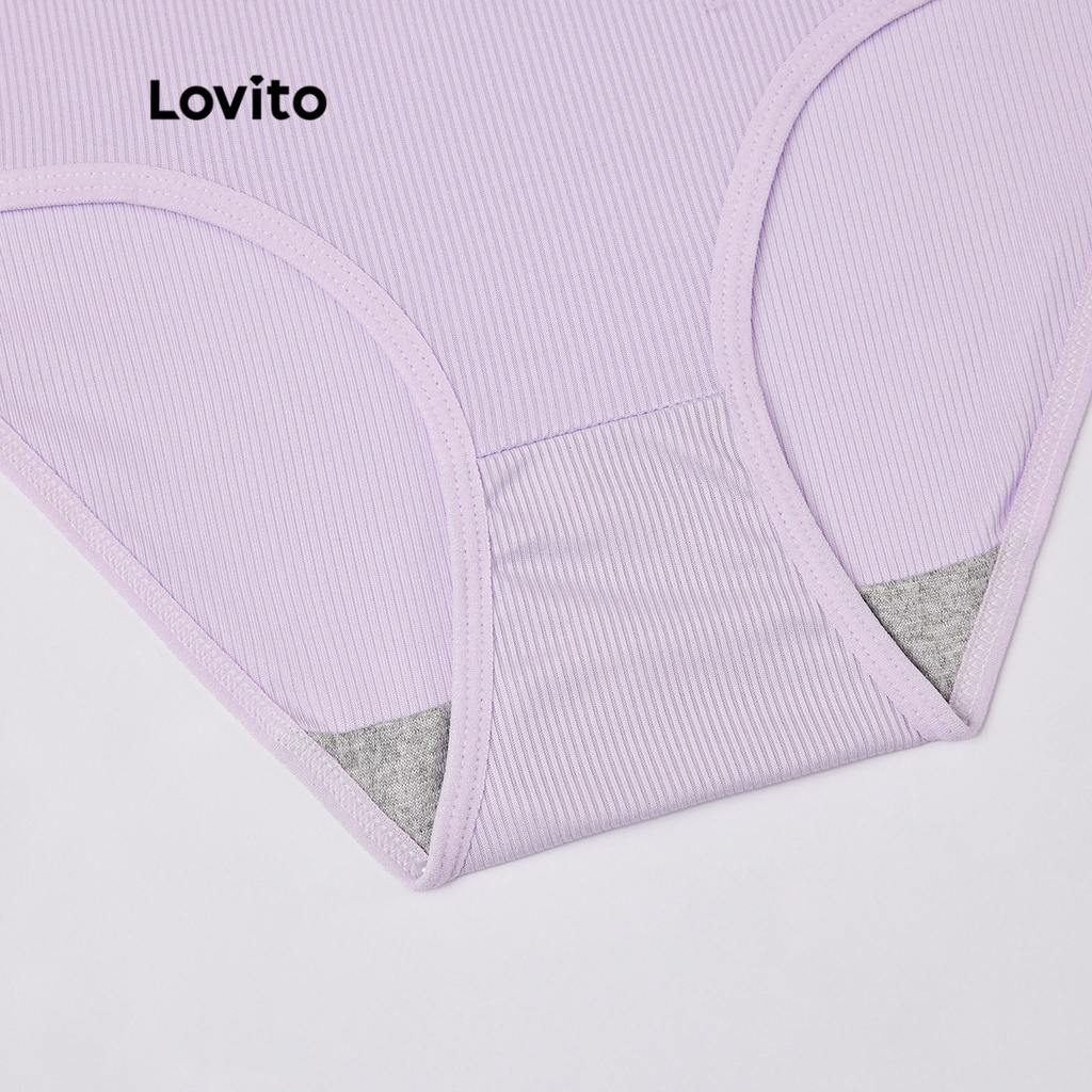 Quần lót Lovito thiết kế đơn giản tự nhiên L233L099 (màu mơ / đen / hồng / tím)