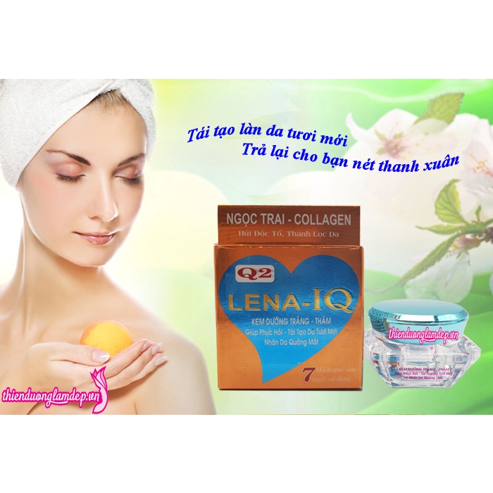 Kem dưỡng trắng, Thâm, Gúp phục hồi, Tái tạo da tươi mới và nhăn da quầng mắt Q2 LENA-IQ - 20g