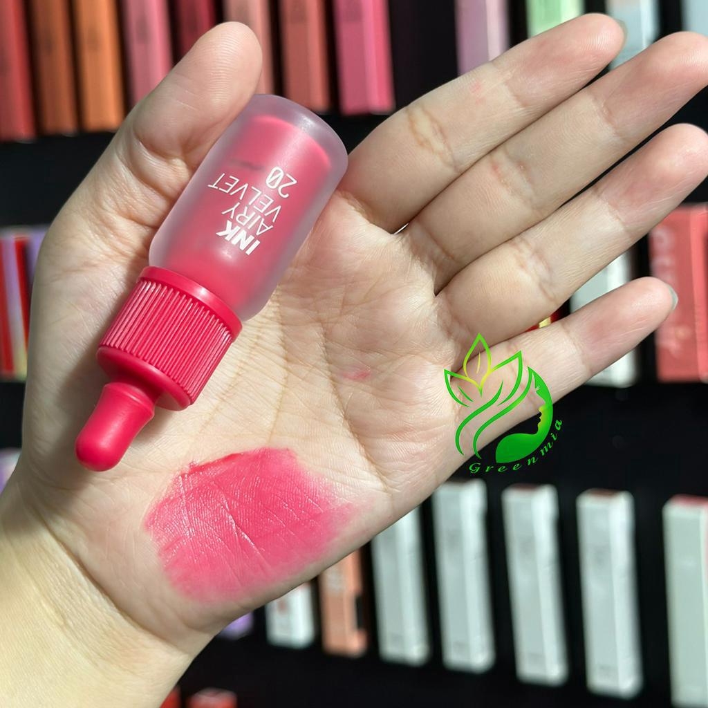 Son Ink Airy Màu 20 Beautiful Coral Pink Hồng Fuchsia Kem Lì Peripera Ink Airy Velvet Lip Tint 4g
