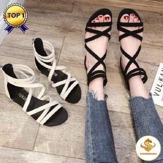 Giày sandal chiến binh cao cổ dây chéo quai ngang cao cấp