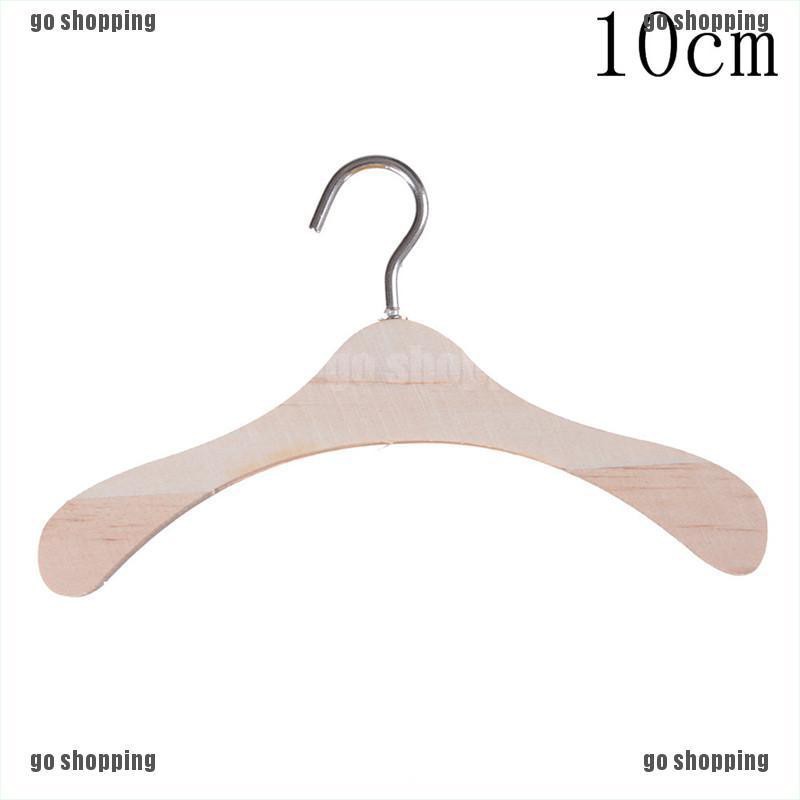 {go shopping}Handmade All Doll Clothes Hanger Wood Furniture Coat Hanger Model Toy Gifts