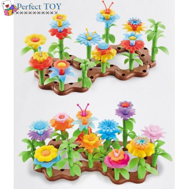 Bộ Đồ Chơi Xây Nhà Cắm Hoa Sân Vườn Cho Bé Gái