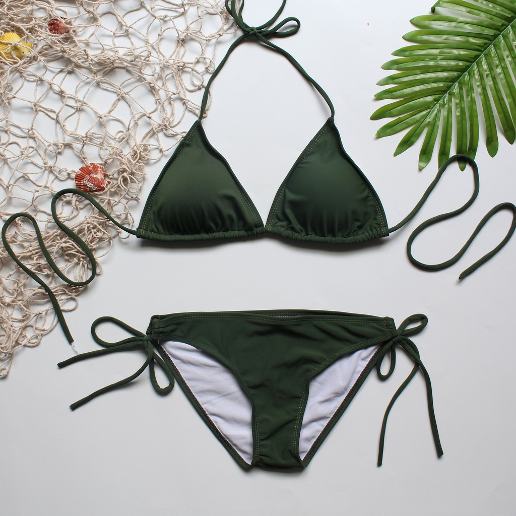 Bikini 🌸[FREESHIP]🌸 Bikini 2 mảnh tam giác nhiều màu, đồ bơi nữ sexy cực hot 2021