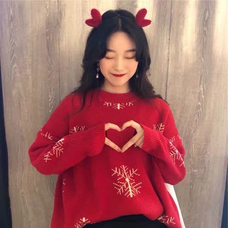 (Có sẵn) ÁO LEN NOEL HOẠ TIẾT- ẢNH THẬT KHÁCH MẶC CUỐI