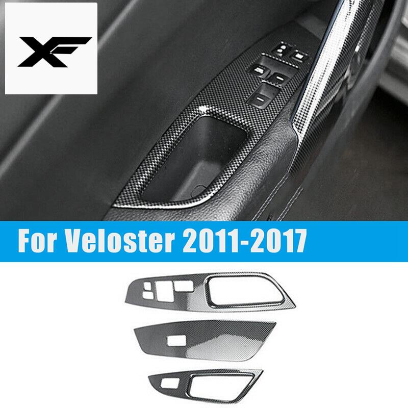 Bộ 3 khung viền công tắc điều khiển cửa sổ cho Hyundai Veloster 2011-2017