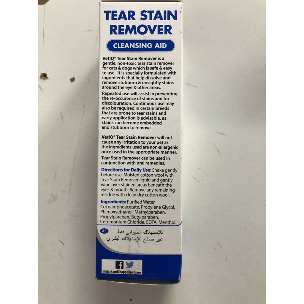 [Xuất xứ Anh] vệ sinh vùng mắt cho chó M&amp;C TEAR UM 100ml (TEAR STAIN REMOVER)