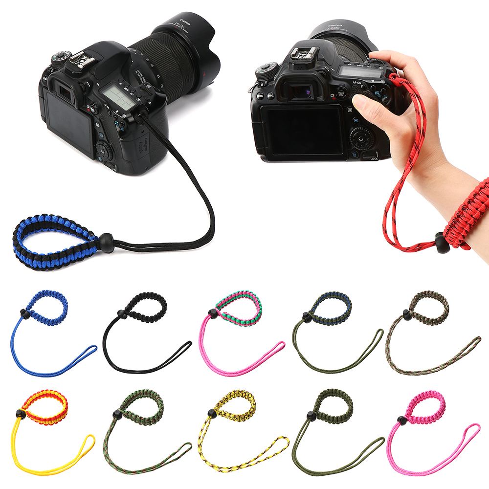 Vòng đeo cổ tay dây bện gắn máy ảnh kỹ thuật số thủ công/ đèn pin chụp ảnh sinh tồn khẩn cấp