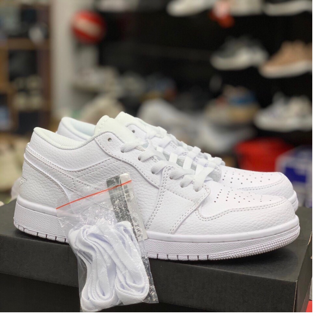 Giày Sneaker JD Full Trắng cổ thấp  1 Low All White - Giày Sneaker Nam Nữ Thể Thao Cổ Thấp Cao Cấp Full box + Bil
