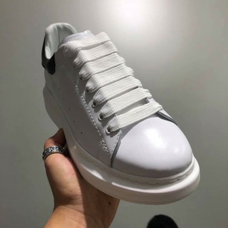 Giày Sneaker ALEXANDER MQUEEN trắng gót đen