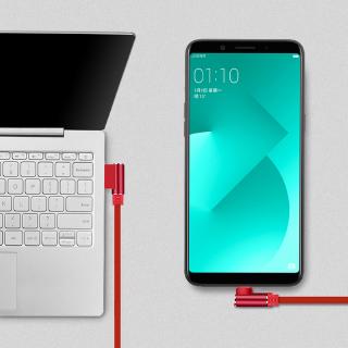 Premium 90 Degree Charging Cables Type-C Micro USB iPhone 3.0A Fast Charge Cables for iPhone OPPO all Mobile Phone