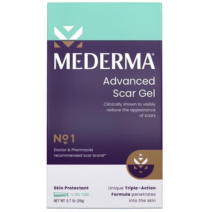 Kem mờ sẹo, Mụn thâm, sẹo đỏ Mederma Advanced Scar Gel 20g, USA