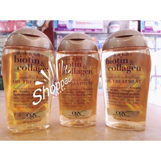 Dầu Dưỡng Tóc OGX Thick & Full Biotin & Collagen Weightless Healing Oil Treatment