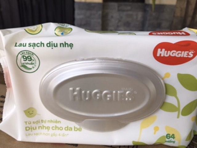 Combo 12 gói khăn ướt không mùi Huggies 64 tờ