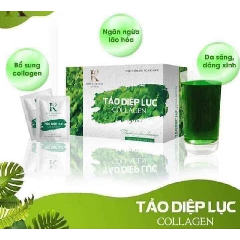 Tảo diệp lục collagen chính hãng, Hết mụn, nám, tàn nhang,30goi