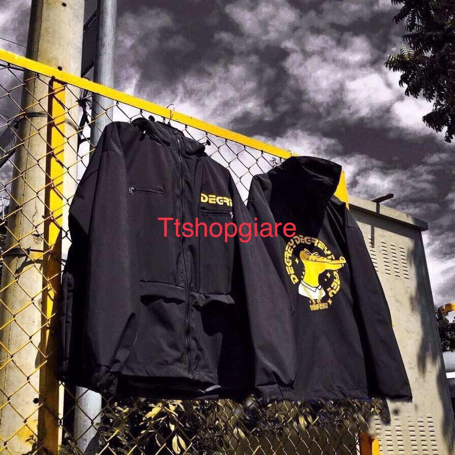 &lt; FREESHIP &gt; Áo khoác dù 2 LỚP nam nữ in hình cá sấu bao đẹp bao chất