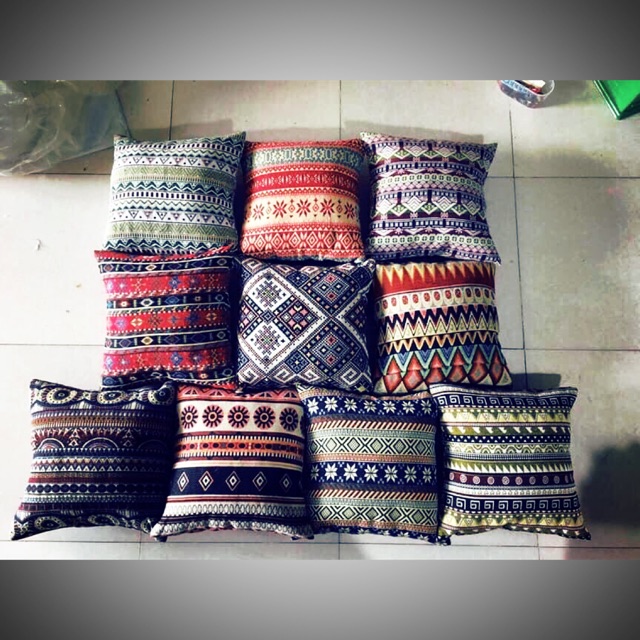 Vỏ gối tựa thổ Cẩm 45x45