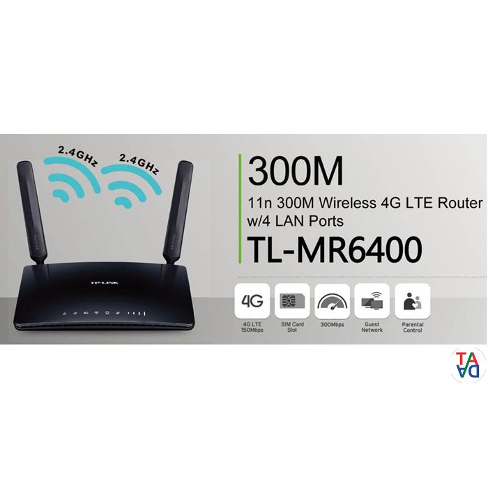 TP-LINK TL-MR6400 - Router Wifi dùng sim 3G 4G- Hàng chính hãng