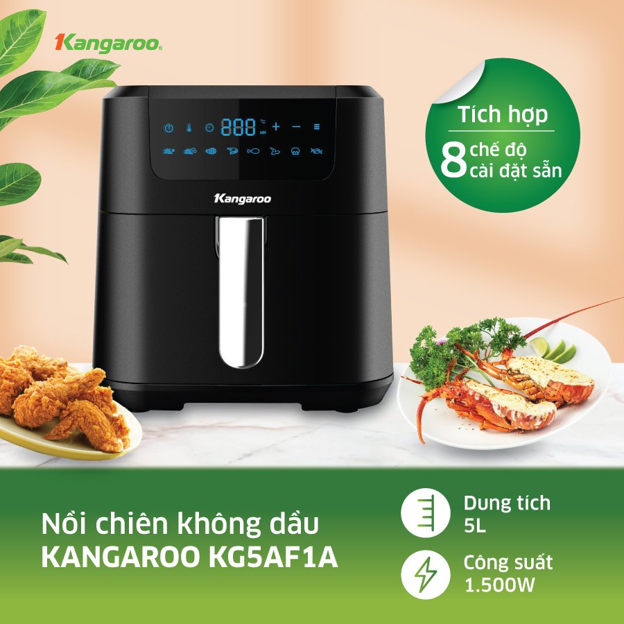 Nồi chiên không dầu điện tử 5L Kangaroo KG5AF1A