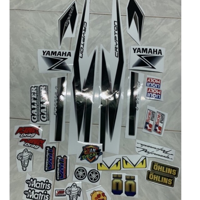 Tem sirius 110 crypton trắng