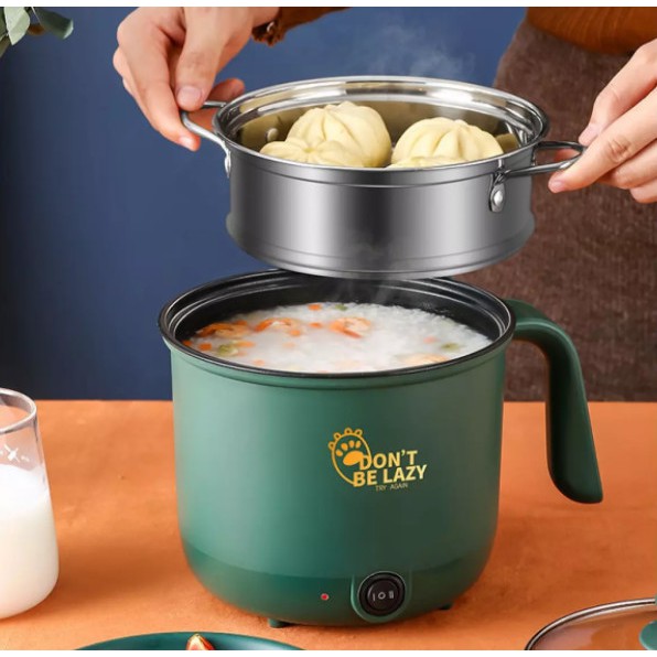 NỒI LẨU ĐIỆN LÒNG VÂN ĐÁ CHỐNG DÍNH CỰC TỐT NẤU MÌ NẤU LẨU CỰC NHANH - CA NẤU MÌ LUỘC TRỨNG SIÊU TỐC 1.8 LÍ