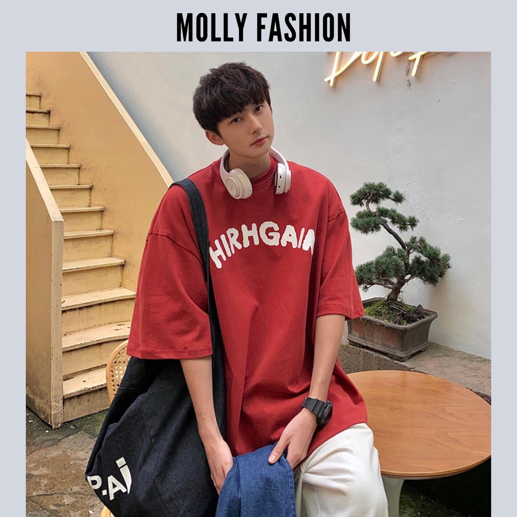 Áo thun tay lỡ ❤️ Áo phông Unisex HRIHGAN form rộng Freesize dành cho nam nữ Molly Fashion