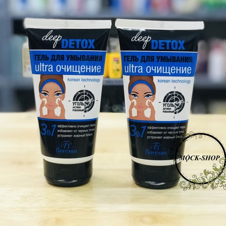 GEL RỬA MẶT VỚI THAN HOẠT TÍNH DEEP DETOX 3IN1 FLORESAN