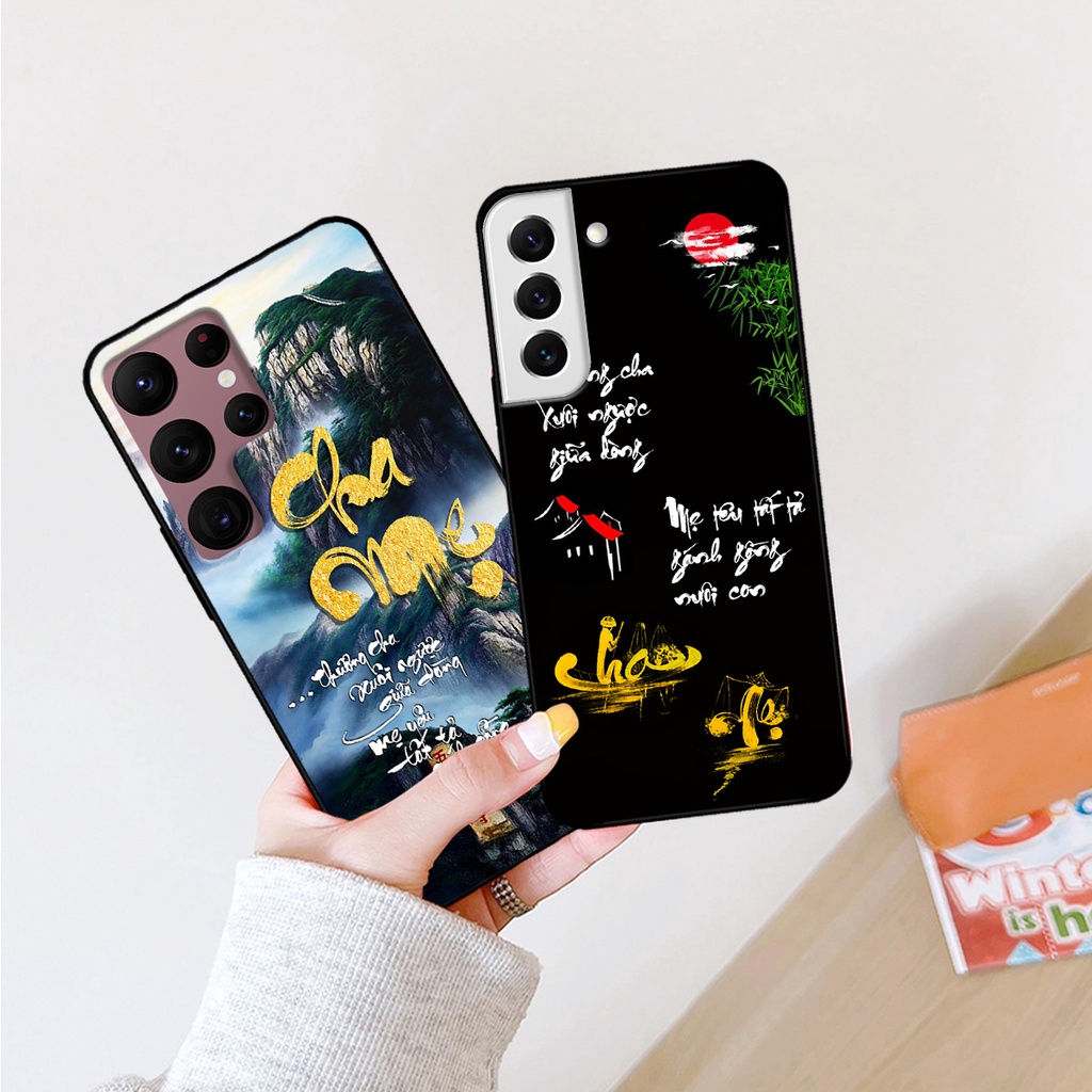 Ốp lưng Samsung S22 - S22 PLus - S22 Ultra - S22+ in hình phong cách chữ thư pháp cha mẹ, tài lộc
